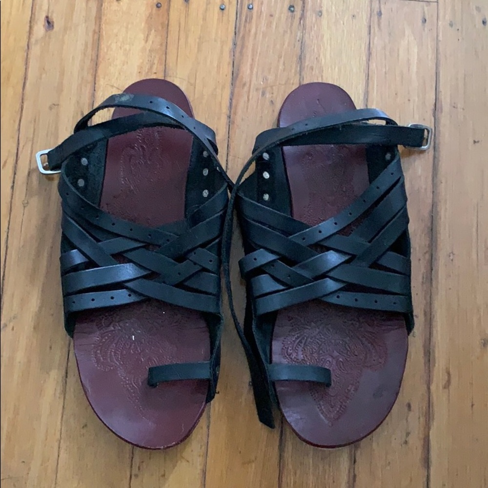 Free people black sandals
